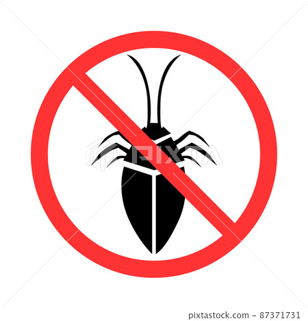 No cockroach, no beetle icon 87371731