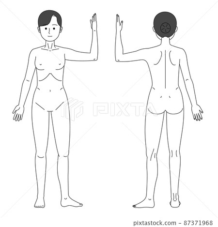 Human figure with left hand raised and left leg spread Human figure with left hand raised and left leg spread 87371968