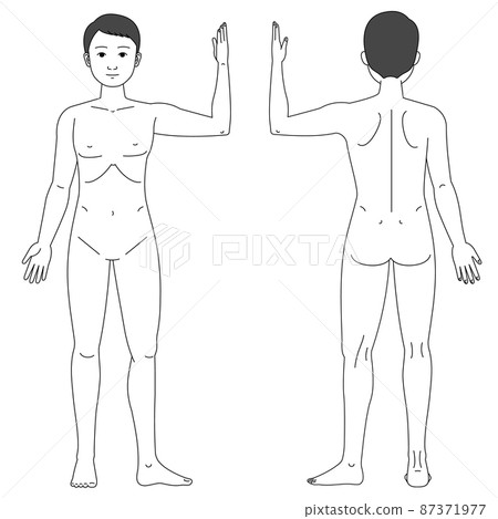 Human figure with left hand raised and left leg spread Human figure with left hand raised and left leg spread 87371977