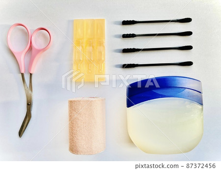 Medical goods such as petrolatum, cotton swabs and eye drops 87372456