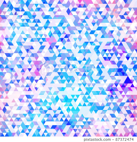 Blue color grunge triangle pattern 87372474