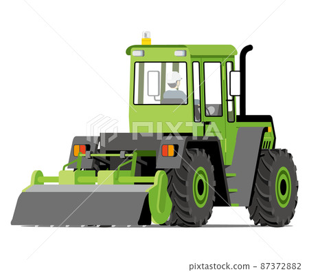 Rotary tiller, tractor, rear, illustration Rotary tiller, tractor, rear, illustration 87372882