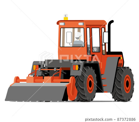 Rotary tiller, tractor, rear, illustration Rotary tiller, tractor, rear, illustration 87372886