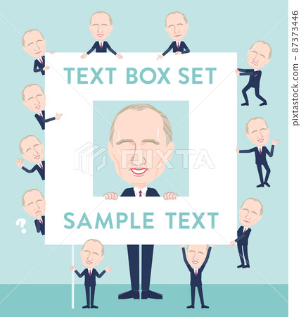 A set of middle-aged men with a message board A set of middle-aged men with a message board 87373446