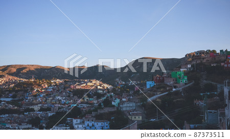 Cityscape seen from Guanajuato Hill, a tourist destination in Central America and Mexico 87373511