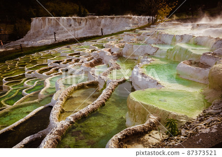 Illustration of colorful thermal spa Egerszalok Illustration of colorful thermal spa Egerszalok 87373521