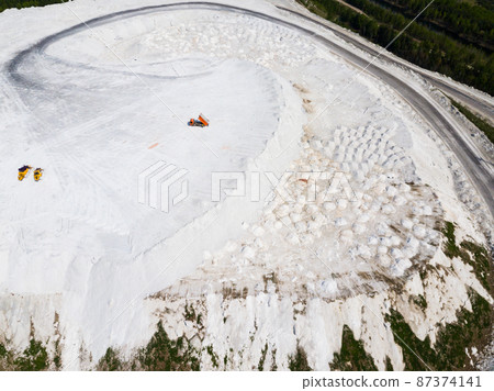 Aerial view of White Mountain near Voskresensk 87374141