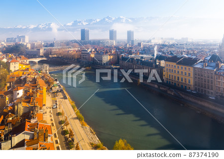 Panoramic view on Grenoble in France Panoramic view on Grenoble in France 87374190