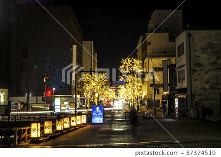 長野信州松本市燈飾松本城-水晶閃閃水鏡- 長野信州松本市燈飾松本城-水晶閃閃水鏡- 87374510