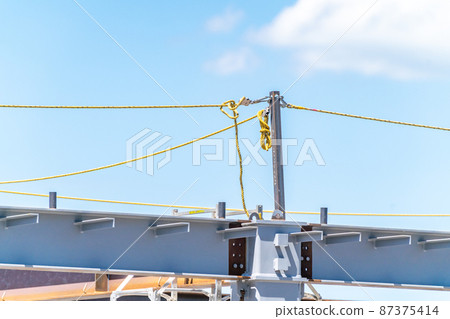 建築工地、高空作業、立柱、主繩支架、主繩安全措施、鋼架施工、職業事故預防措施 87375414