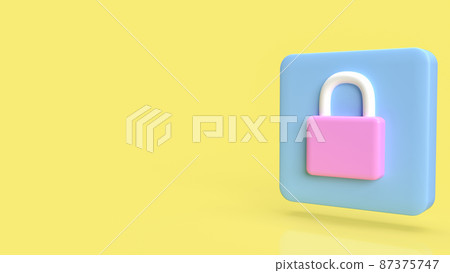 The pink master key for security concept 3d rendering The pink master key for security concept 3d rendering 87375747