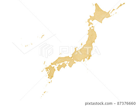 日本地圖地圖仿古風格 日本地圖地圖仿古風格 87376660
