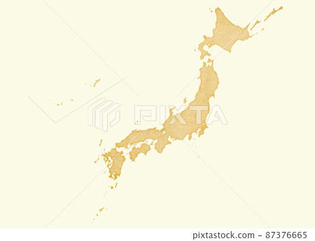 日本古風地圖（有縣界） 87376665