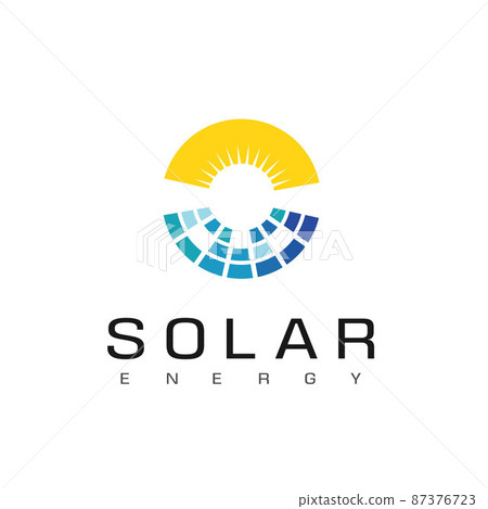 Solar Cell Logo Design Template Solar Cell Logo Design Template 87376723