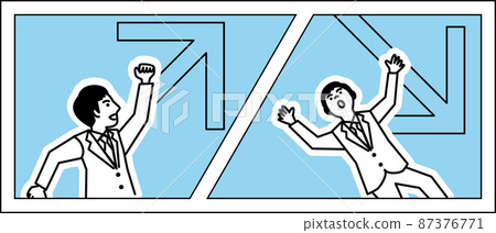 Business scene arrow and man Business scene arrow and man 87376771