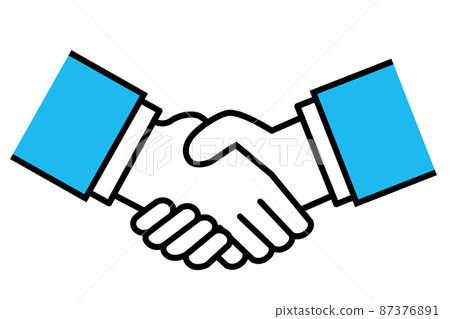 Simple handshake icon, illustration Business, reconciliation, agreement image illustration 87376891