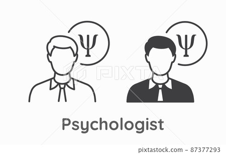 Psychologist icon on white background. Vector illustration. 87377293