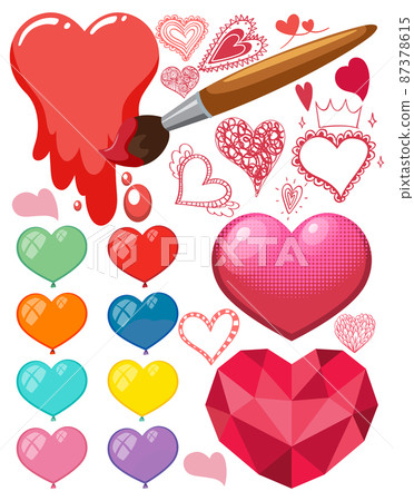 Valentine theme with many hearts Valentine theme with many hearts 87378615