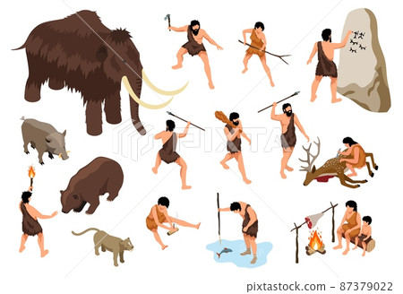 Isometric Primitive People Set Isometric Primitive People Set 87379022
