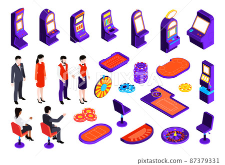 Isometric Casino Set 87379331