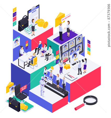 HR Recruitment Stages Composition 87379366