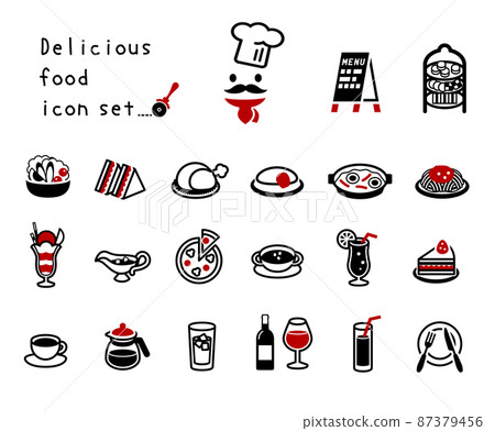 Delicious rice set icon 87379456