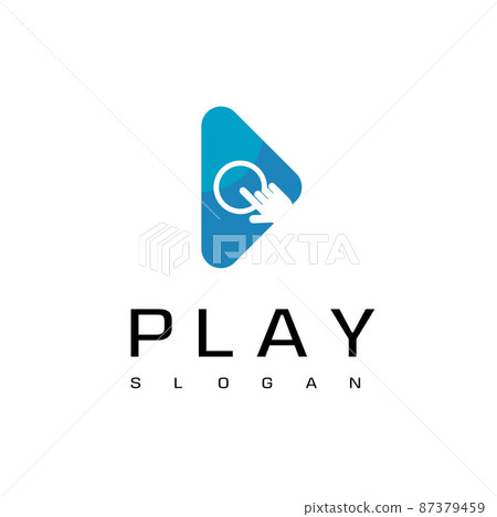 Red Play Button For Media Player Logo 87379459