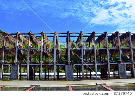 沖繩縣宇間市流動的鹽田 87379740