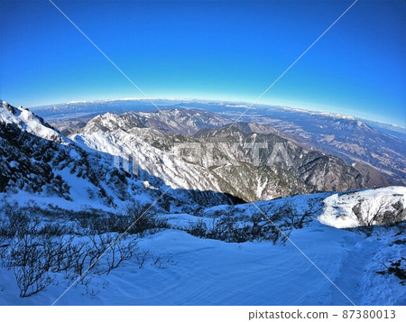 從黑戶嶺的第 9 站和霧峰 / 郁志原的冬季八嶽山脈的開駒山 87380013