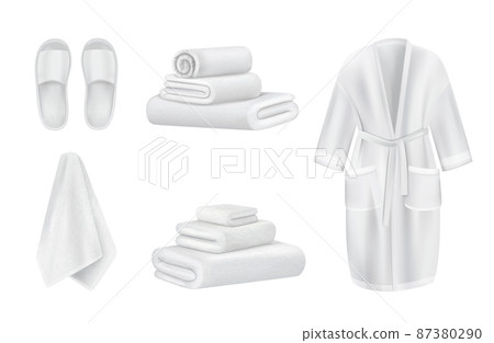 Spa Clothing Realistic Set Spa Clothing Realistic Set 87380290