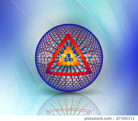 3D rendering combo creative colorful graphics artwork 87380311