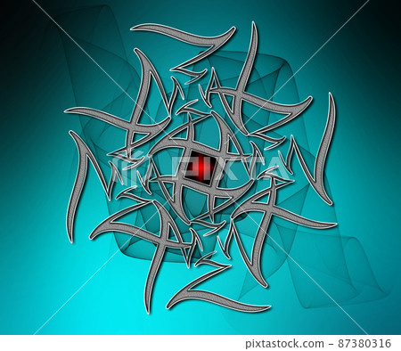 3D rendering combo creative colorful graphics artwork 87380316