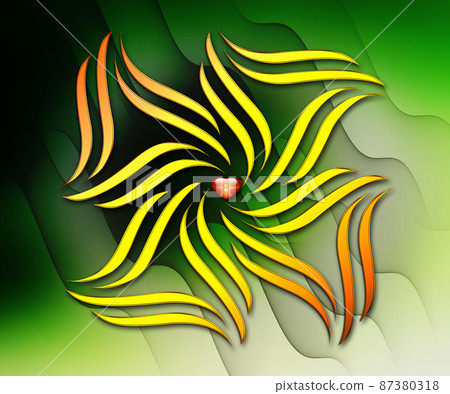 3D rendering combo creative colorful graphics artwork 87380318