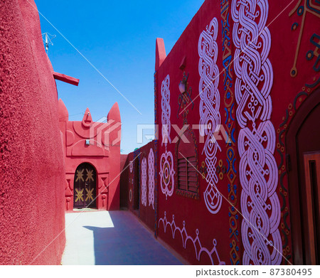 Exterior view to Damagaram sultan residence, Zinder, Niger 87380495