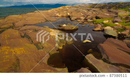 Panoramic view to Altafjorden, finnmark, Norway Panoramic view to Altafjorden, finnmark, Norway 87380511