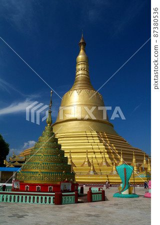 View to Shwemawdaw pagoda in Bago Myanmar, View to Shwemawdaw pagoda in Bago Myanmar, 87380536
