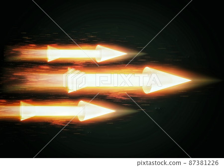 Illustration of a launched rocket missile 87381226