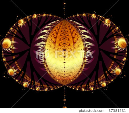 Computer generated abstract colorful fractal artwork 87381281