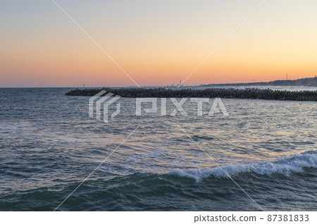 Breakwater at Aise Port, Hitachi City, Ibaraki Prefecture Breakwater at Aise Port, Hitachi City, Ibaraki Prefecture 87381833