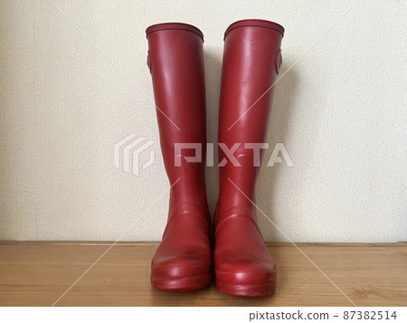 Red rain boots 87382514