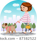 Dog walk: Life with a dog 87382522