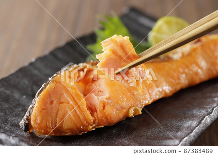 烤鹽漬銀鮭 87383489