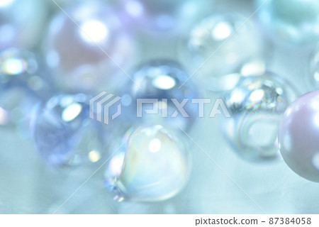 Background material of beads (glass texture) ・ Shine and transparency Background material of beads (glass texture) ・ Shine and transparency 87384058