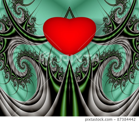 Computer generated abstract colorful fractal artwork 87384442