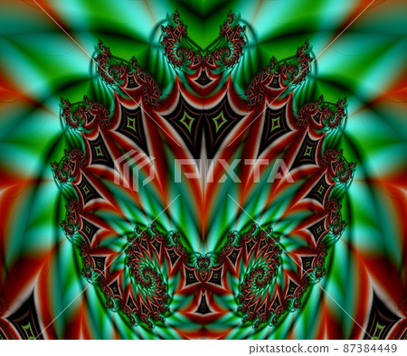Computer generated abstract colorful fractal artwork 87384449