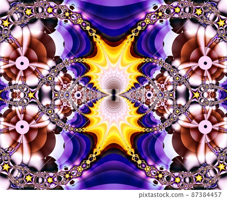 Computer generated abstract colorful fractal artwork 87384457