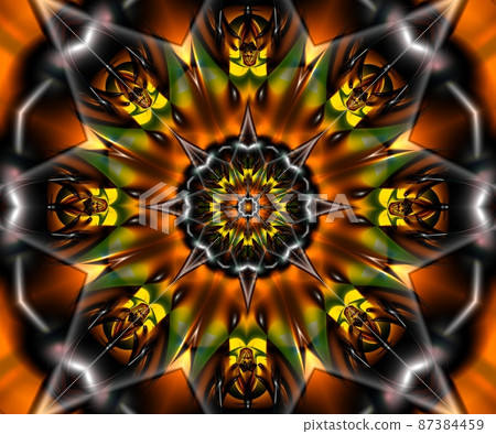 Computer generated abstract colorful fractal artwork 87384459