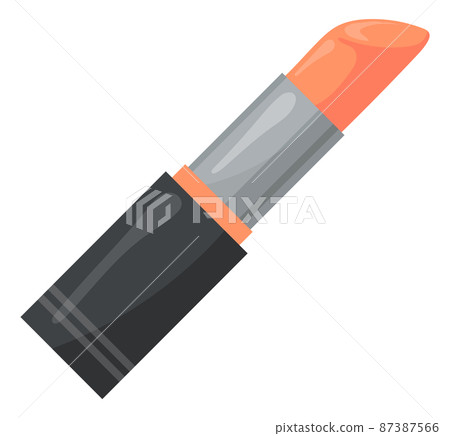 Cartoon lipstick icon. Makeup symbol. Decorative cosmetic sign 87387566