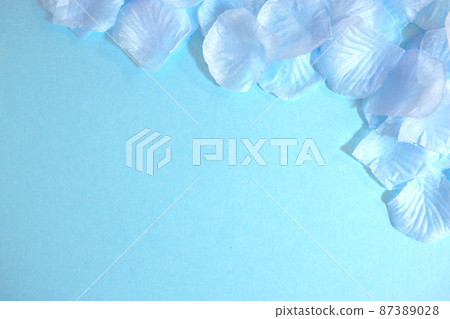 Light blue petals and light blue background Light blue petals and light blue background 87389028