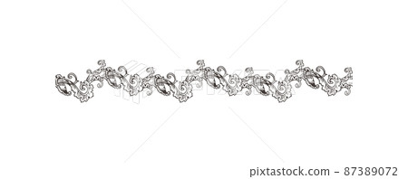 Vector decorative seamless border in Baroque Victorian vintage retro style Vector decorative seamless border in Baroque Victorian vintage retro style 87389072